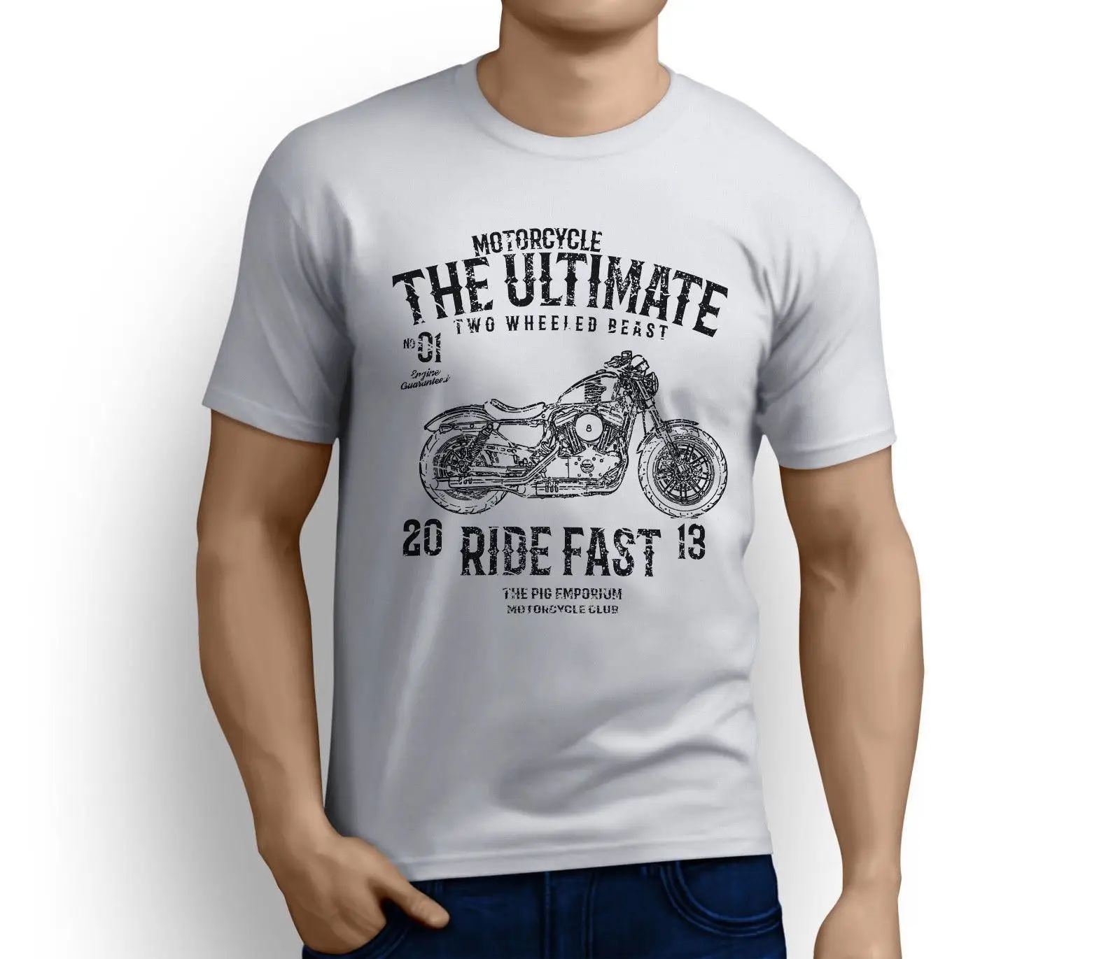 Бренд 2019 модный Ultimate American Moto Forty Eight вдохновленный мотоциклом художественный