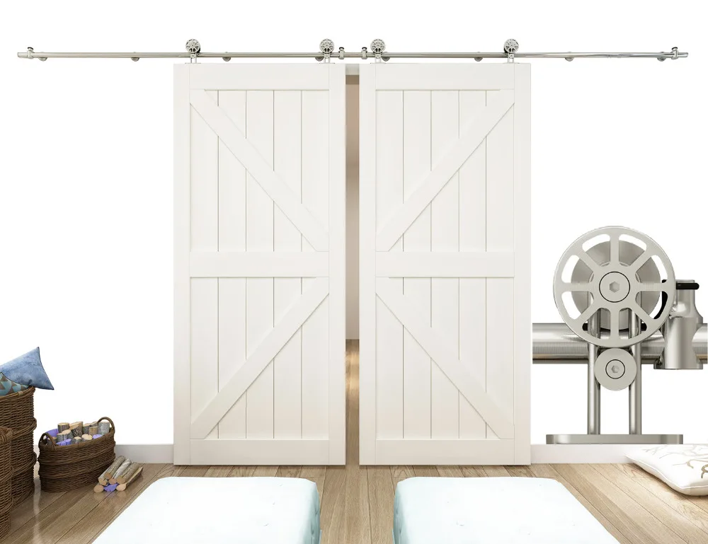 DIYHD 8ft 16ft из нержавеющей стали двойная фотовспышка для крепления на спице|door track|barn