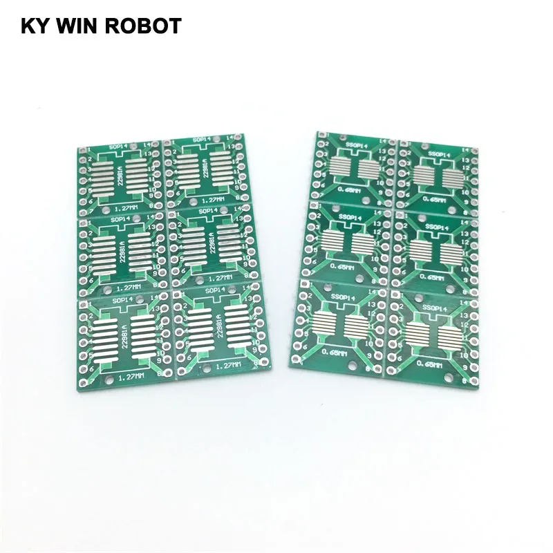 10 шт. SOP14 SSOP14 TSSOP14 к DIP14 Pinboard SMD адаптер для DIP 0 65 мм/1 27 мм до 2 54 Pin Pitch PCB плата