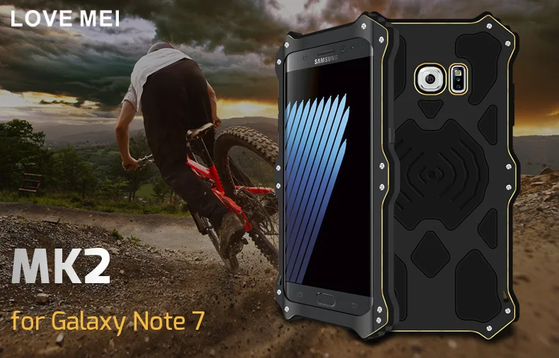 Для Samsung Galaxy Note 7 Любовь Мэй MK2 Ударопрочный Силиконовый + металл Алюминий