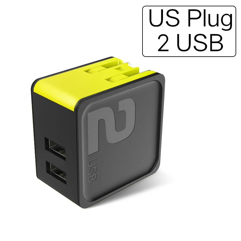 US 2 USB Rock Универсальное зарядное устройство с двумя usb-портами для путешествий, ЕС, портативное зарядное устройство для мобильного телефона, настенное зарядное устройство, штепсельная вилка США для телефона, планшета, 1, 2, 4 порта - Тип штекера: US 2 USB