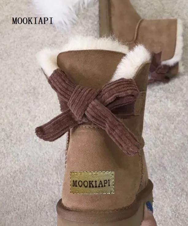 Новинка 2019 года высококачественные зимние сапоги в Европе натуральная овчина