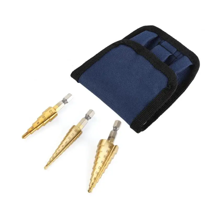 3 шт./компл. высокоскоростное стальное ступенчатое Коническое сверло с