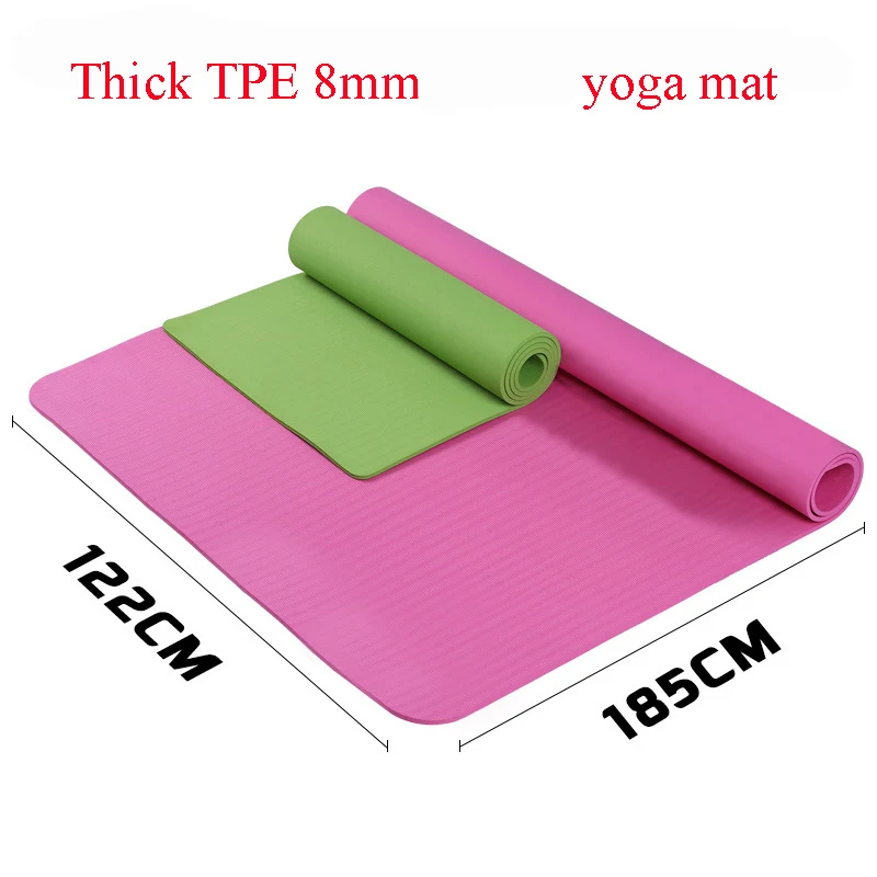 Коврик для йоги с двойным покрытием увеличенный коврик из термополиуретана 185*122*0