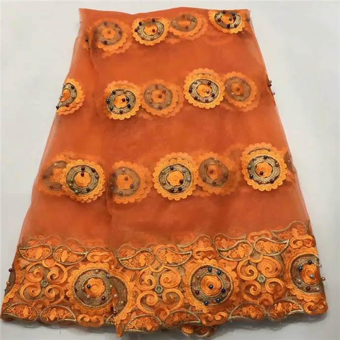 Французский сетчатый кружевной материал новинка 2019 африканский бисер