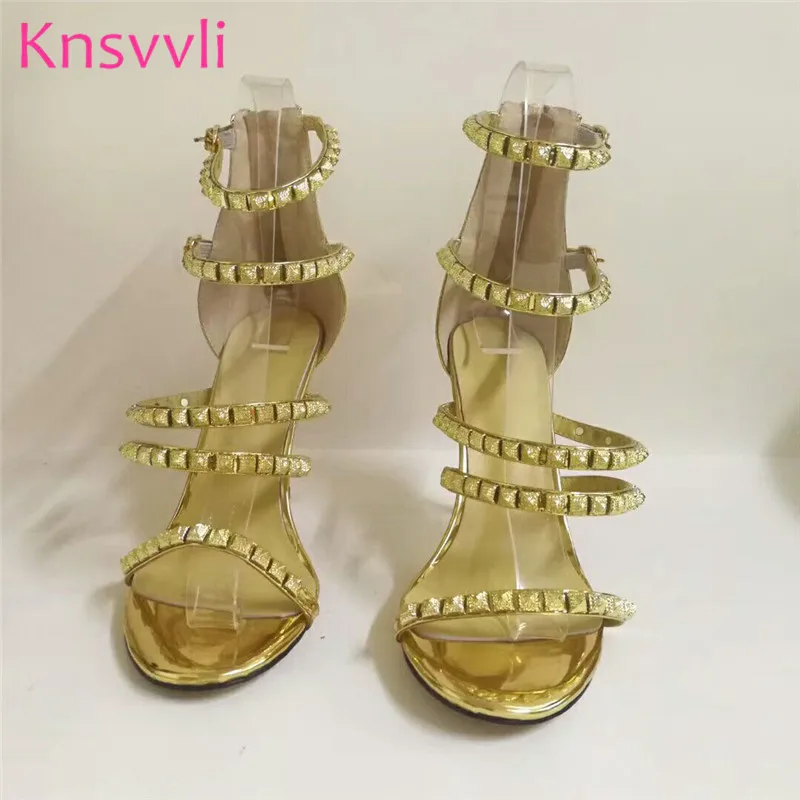 Босоножки женские из лакированной кожи вечерние туфли на высоком каблуке с