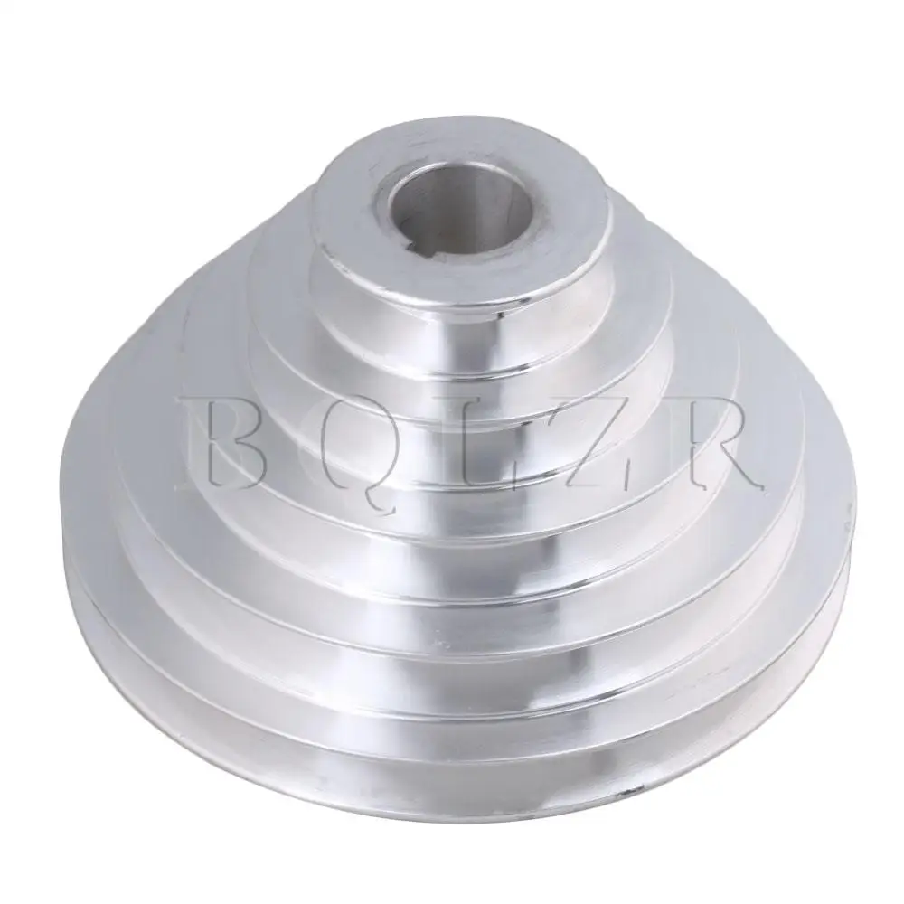 

BQLZR 54mm to 150mm Outter Dia 25mm Bore Width 12.7mm Aluminum 5 Step Pagoda Pulley Belt for A Type V-Belt Timing Belt