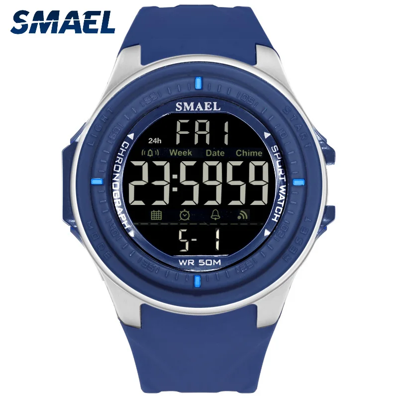 SMAEL 1380 модные повседневные мужские/мужские цифровые наручные часы 50 м