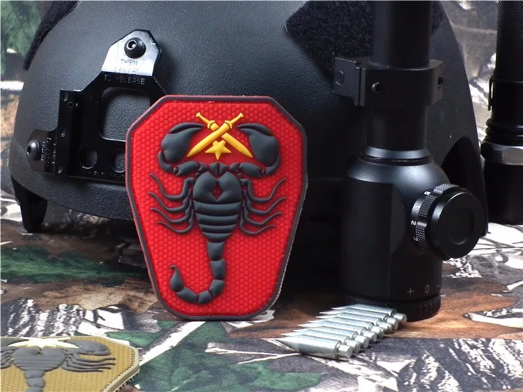 ПВХ патч Скорпион ПВХ Патчи Военная Тактическая повязка на руку резиновый нагрудный знак крючок и петлевые Значки для одежды куртка рюкзак сумка крышка