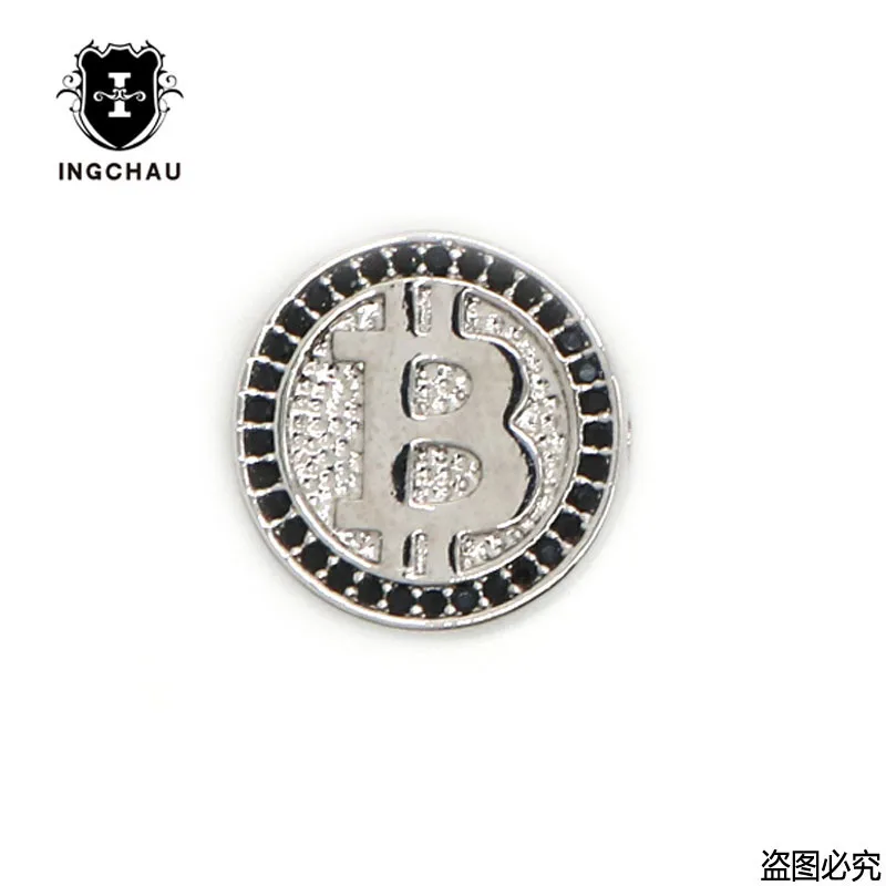 Silver BC Металлические бусины, микро кубический цирконий, Биткоин, бусины, аксессуары для ювелирных изделий, сделай сам, бисер для изготовления ювелирных изделий, принадлежности, аксессуары, BC-0 - Color: Silver BC