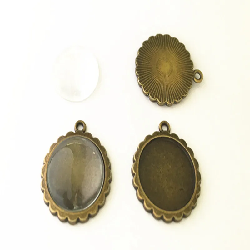 3 компл./лот античная бронза круглая основа Подвески Подвеска поднос Аксессуары