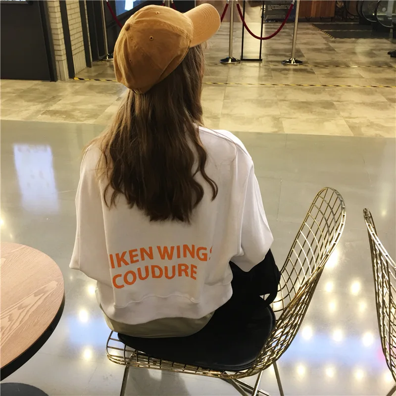 WY044 корейский свитер с капюшоном Осень Новый harajuku Свободные толстовки для женщин