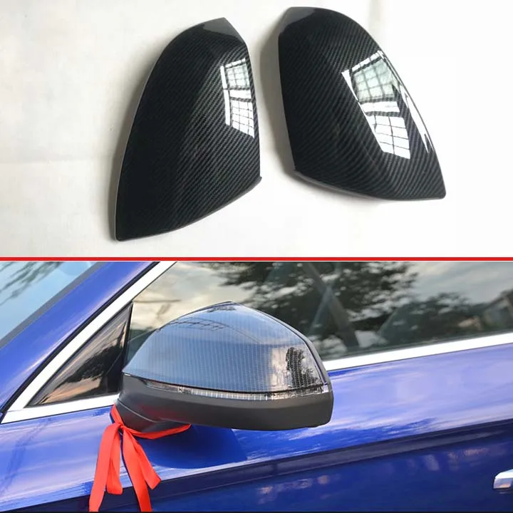 Для Audi Q5 FY украшения аксессуаров из углеродного волокна Стиль зеркало на дверь Накладка заднего вида Кепки литье наложения