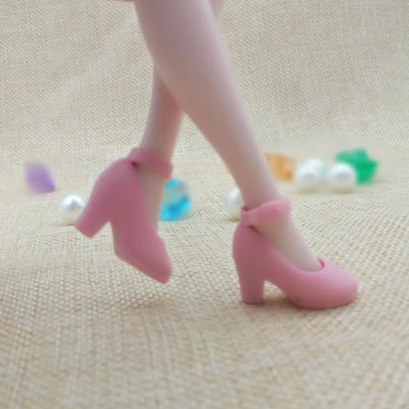 Розовые туфли на высоком каблуке для куклы блайз модная обувь кукол Licca Mini Shoes Momoko
