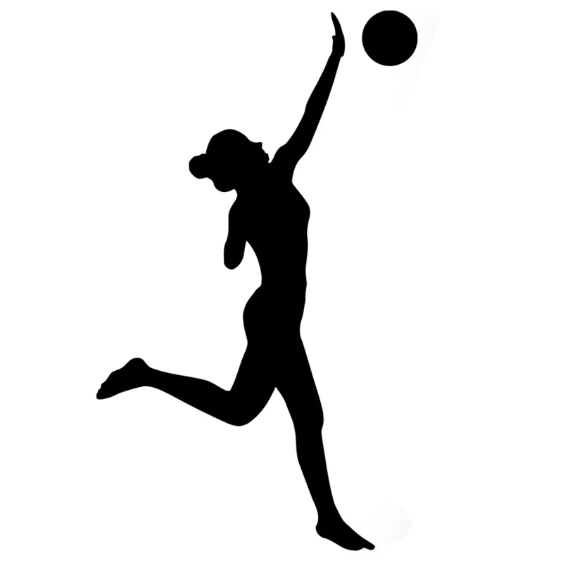 

10.1CM*16.8CM Fashion Volleyball Sports Girl Vinyl Decal Car Sticker