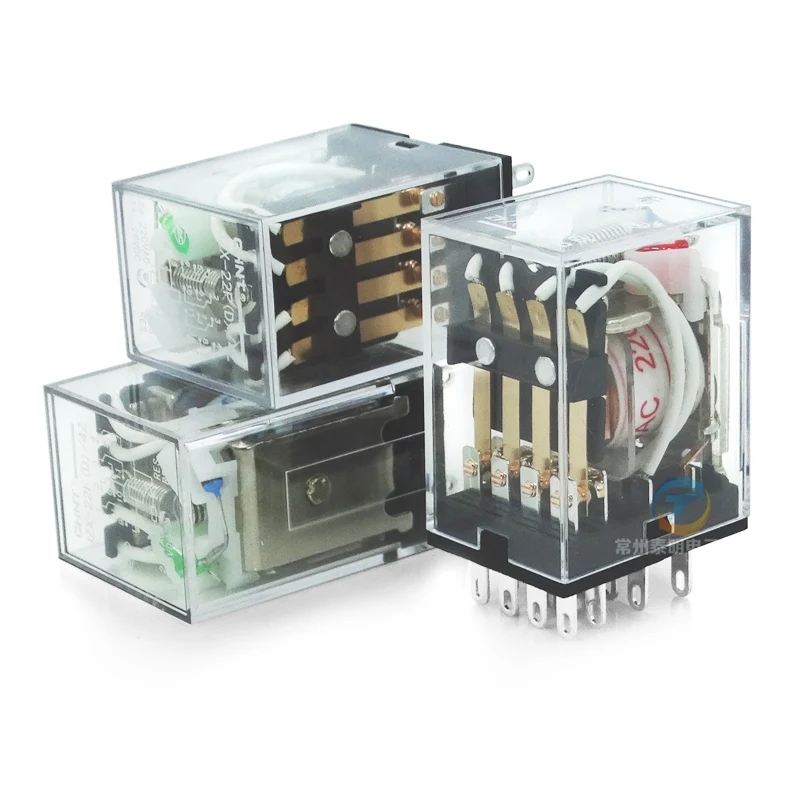 CHINT General реле MY4NJ 14 контактов JZX 22F (D)/4Z с индикатором 4NO + 4NC LY2NJ 24V12V220V|indicator relay|with