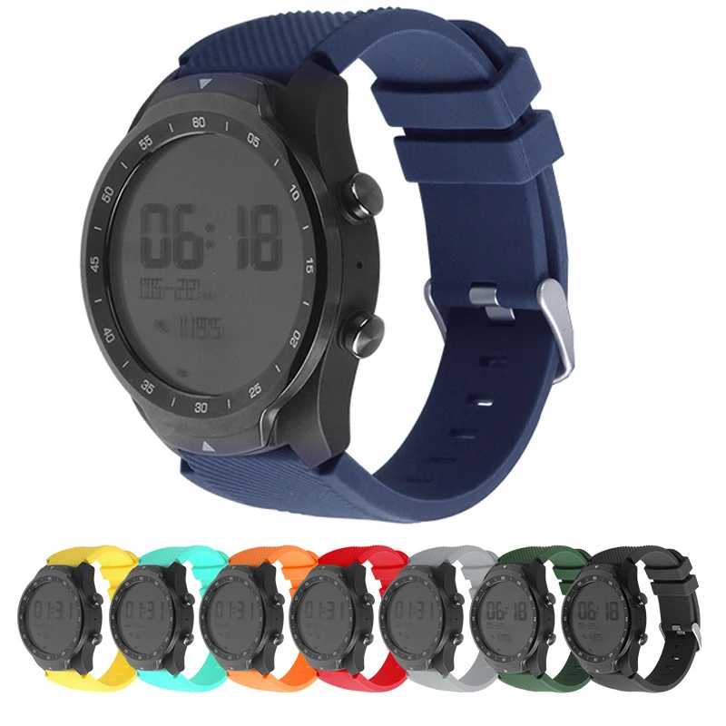 22 мм силиконовый ремешок для Ticwatch Pro Смарт часы спортивные красочные моющиеся