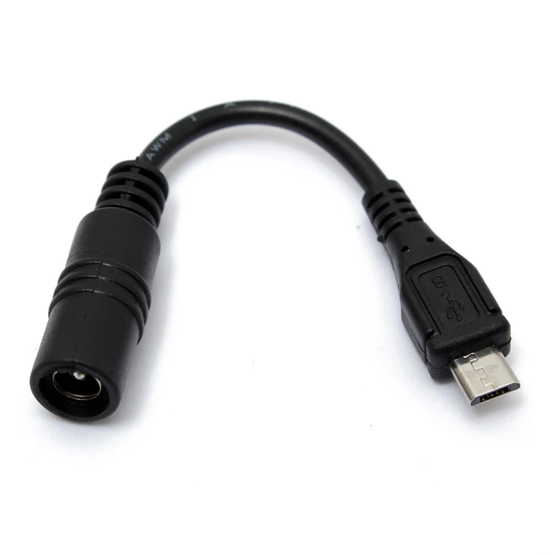 Лучшая цена Micro USB 5 контактный штекер к DC 5x2 1 мм Женский адаптер зарядного