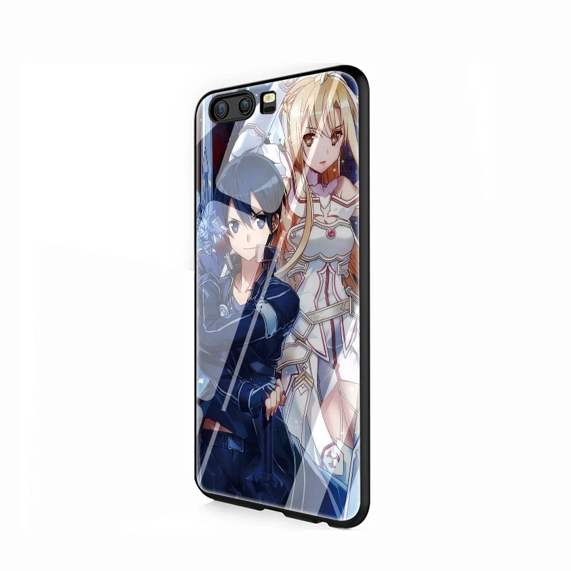 G10 Sword Art онлайн САО японское аниме закаленное стекло чехол для телефона huawei 7A 8X9 10 P10 P20 P30 mate 20 Lite Pro Y6 Y9 P Smart - Цвет: G10