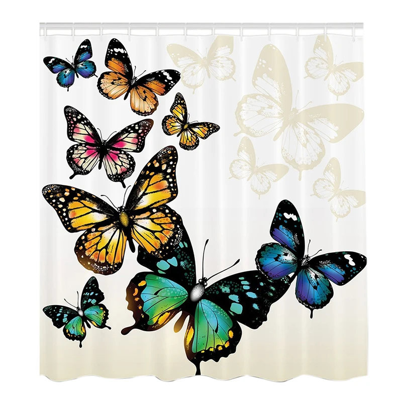 

180*180 CM SPA Waterproof Shower Curtain Digital Printing Bathroom Decoration Shocking Shower Curtains High-quality