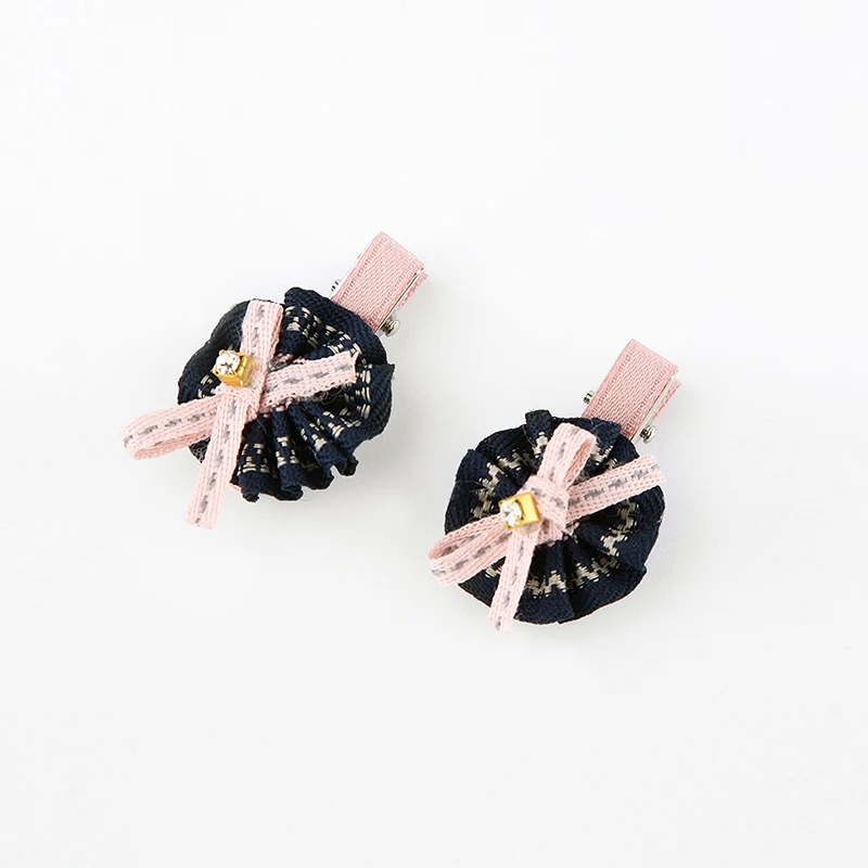 4 Color Handmade Cute Fabric Flower Hair Clips For Baby Girls Dots Hairpins Accessories Children Kids | Детская одежда и обувь