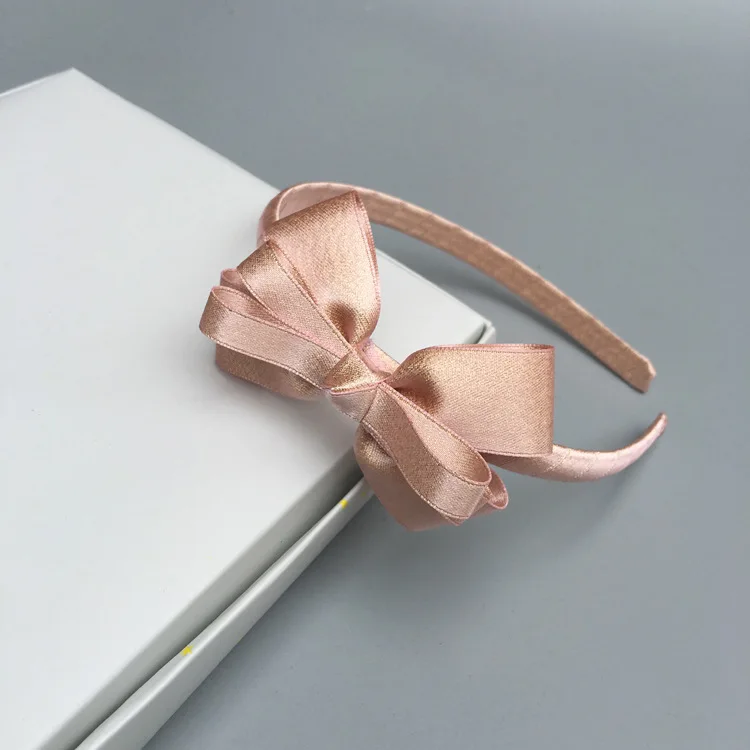Модные блестящие Ленточные повязки для волос с бантом милые на голову аксессуары