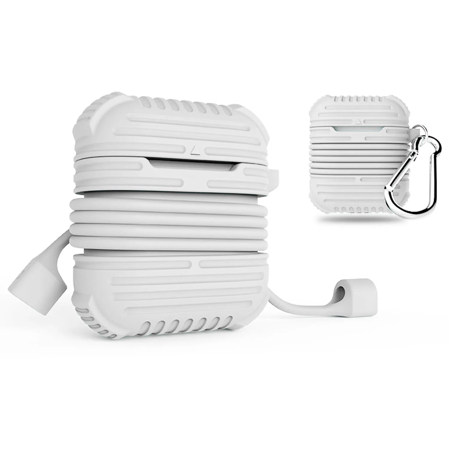 Силиконовый чехол для Airpods 1 2 мягкий с защитой от потери шнура держатель Apple Air Pods