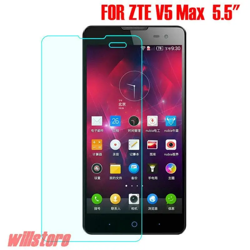 HD взрывозащищенное Закаленное стекло защитная пленка для ZTE v5Max Red Bull 2.5D 9H v5 Max 5 5&quot