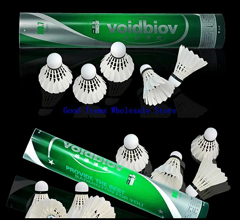 Free Shipping Durable Economic Voidbiov NO.7 Class B Goose Feather Badminton Shuttlecock 1lot/48pcs | Спорт и развлечения