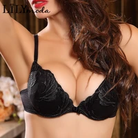 womens sexy 34 cup push up bras lingerie underwear intimates embroidery floral black red blue grey bra brassiere soft comfort
