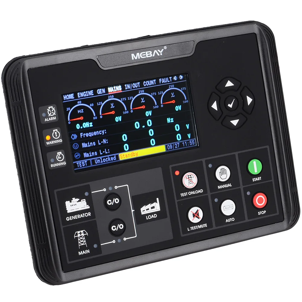DC60D/DC62D контроллер генераторной установки для мониторинга параметров дизельной/бензиновой/газовой генераторной установки с 4," ЖК-экраном