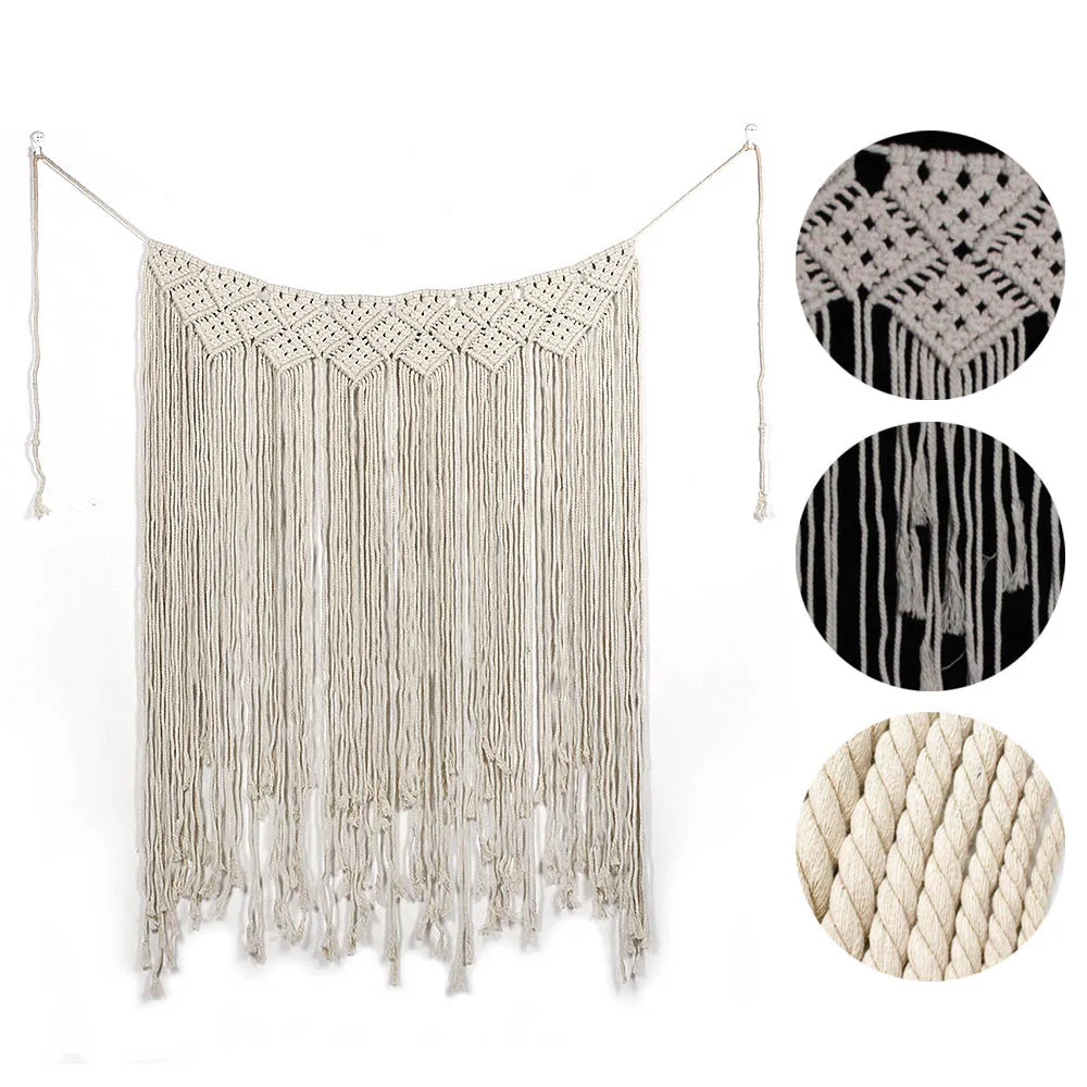 Свадебный макраме занавески гобелен хлопок ручной работы настенный фон DIY