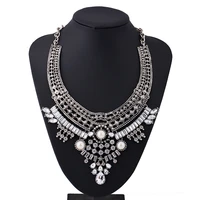 lzhlq collar necklaces pendants vintage crystal maxi choker statement collier femme boho big fashion women jewelry