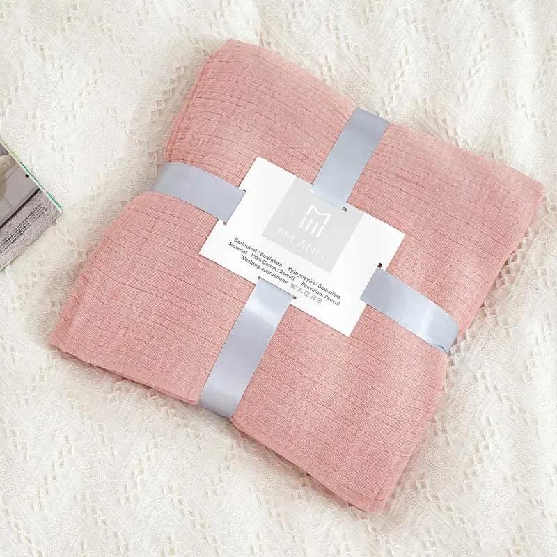 Хлопковое тепловое одеяло со складками мягкое дышащее покрывало для всех