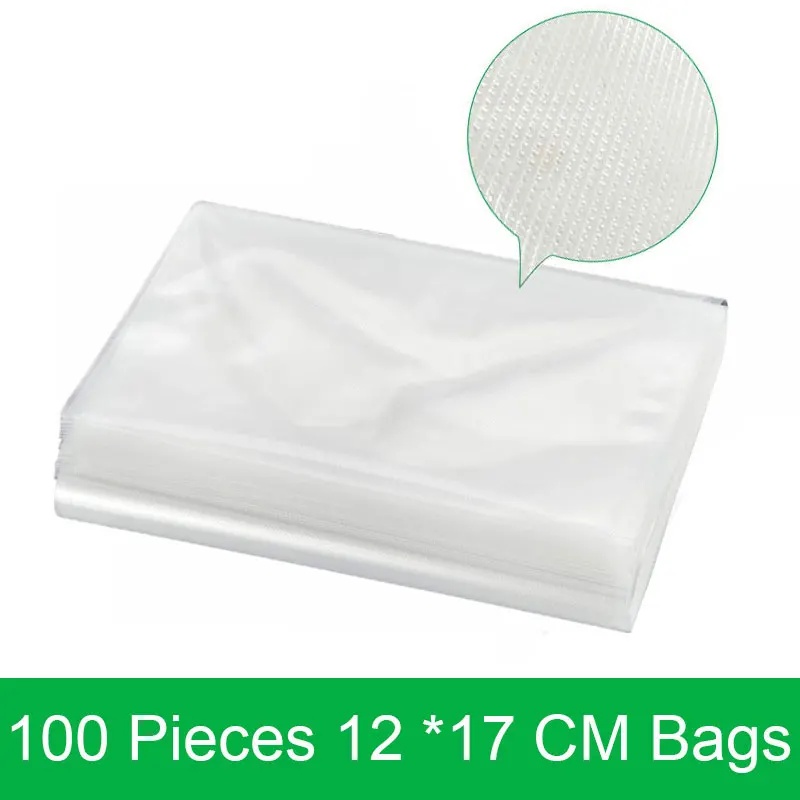 100 штук 12*17 см Вакуумная упаковочная сумка для пищевых продуктов Бытовая