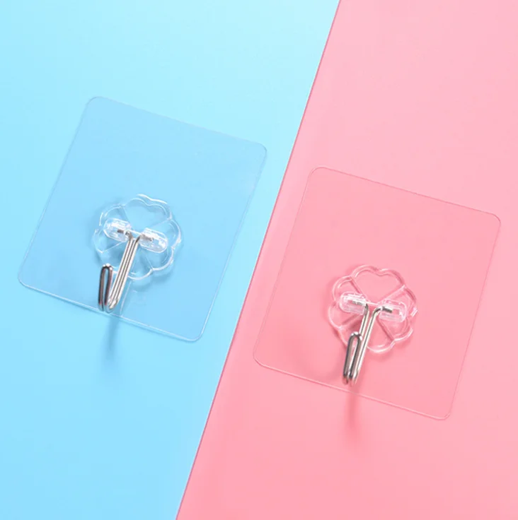 

10Pcs Strong Adhesive Transparent Wall Hook No Trace Suction Cup Kitchen Bathroom Creative Wall Hanging Load-free Nail Hook