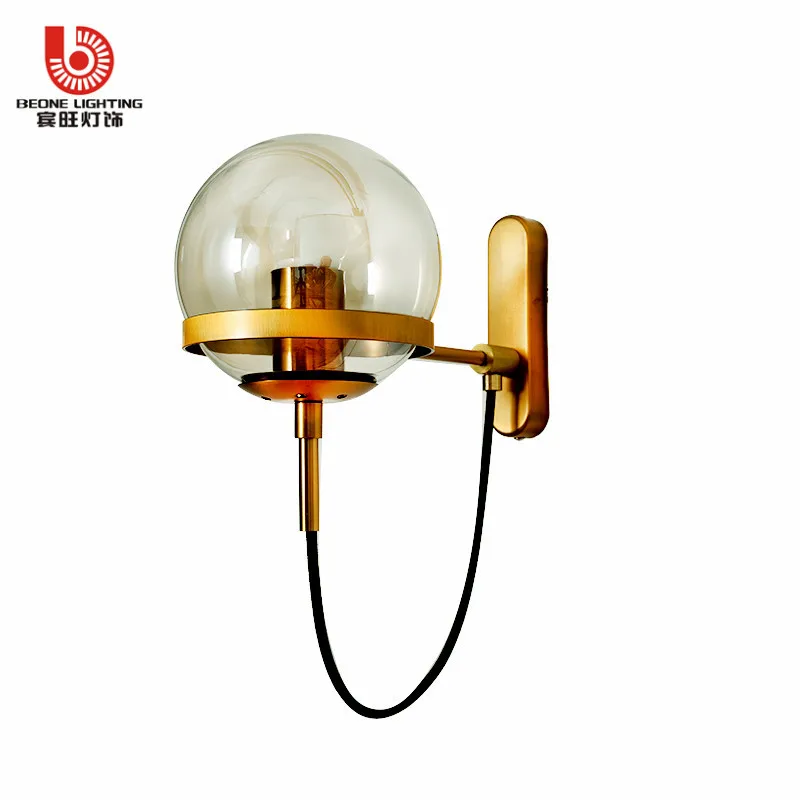 Современная светодиодная настенная лампа в скандинавском стиле со стеклянными