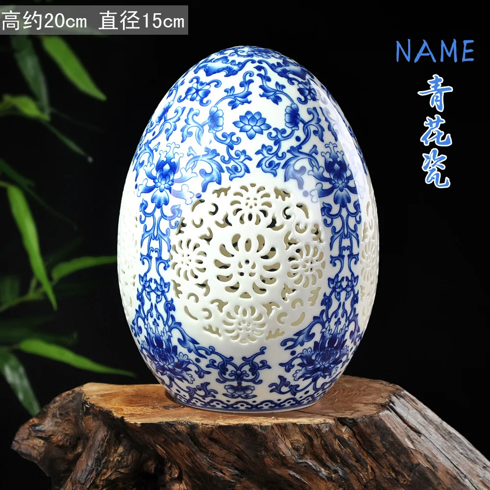 

Фарфоровое сине-белое глазурное украшение, ремесла Цзиндэчжэнь, керамика, домашняя мебель, современный китайский Декор