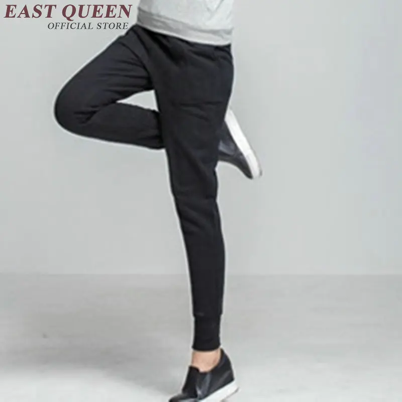 Женские штаны шаровары KK1593 H черные облегающие спортивные штаны|harem pants women|pants for
