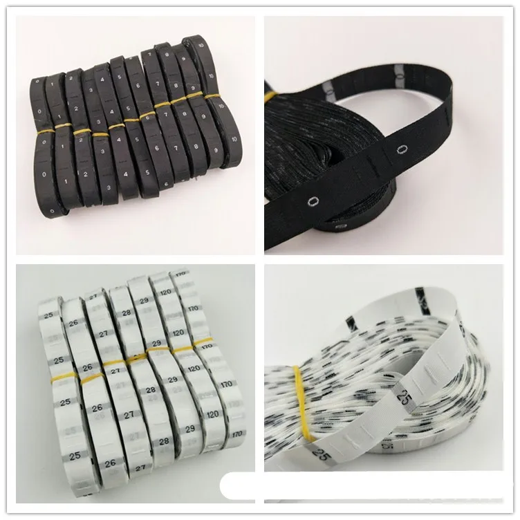 100 шт. черый Дамаск полиэфирная ткань ярлык с размером для детей 0 1 2 3 4 5 6 7 8 9 10 12 14 16