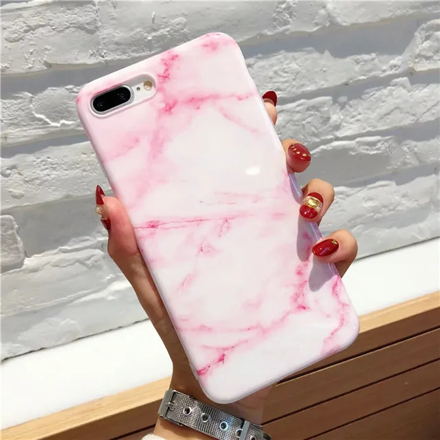 5 360 градусов полный корпус защитный чехол для iPhone X 6 6S 7 8 Plus модный мрамор камень Мягкий силиконовый чехол для iPhone 7 Чехол стекло - Цвет: 5