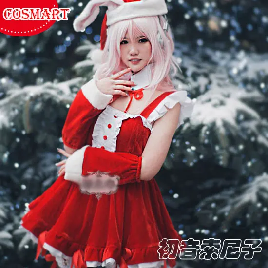 Аниме Супер Sonico Косплей рождественское платье униформа косплей костюмы полный