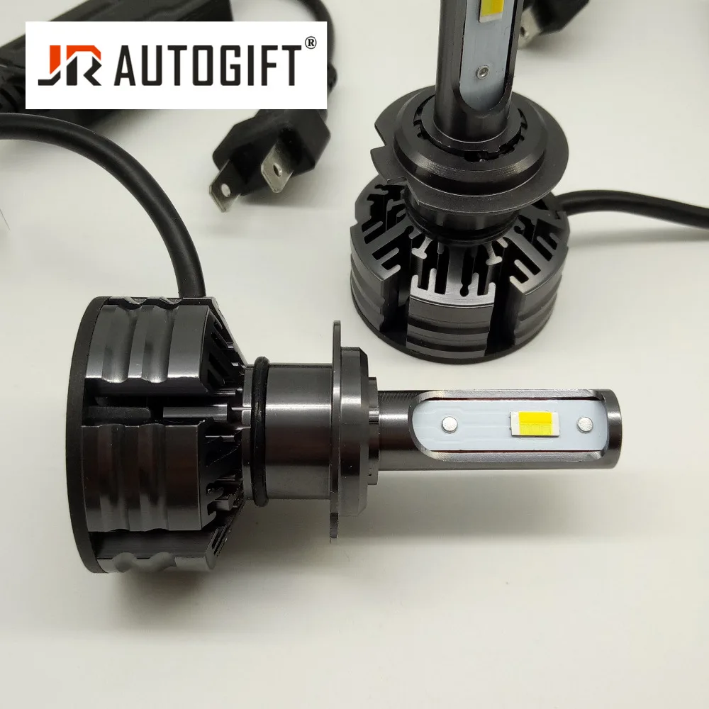 Автомобильная Трехцветная светодиодная фара лампа turbo fan H1 H4 H7 H11 HB3 HB4 3000K 4300K 6000K