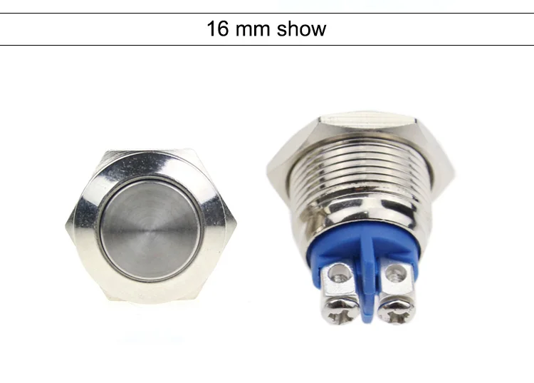 Высокое качество 12MM16MM19MM22MM металлический кнопочный переключатель кнопка сброса дверной звонок винт Переключения pin водонепроницаемый