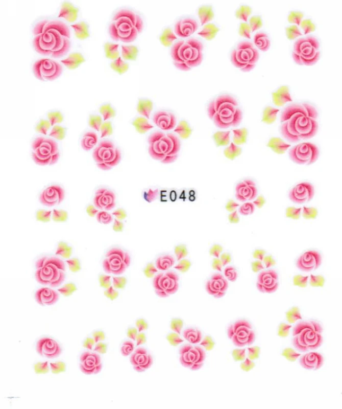 Самоклеющиеся 3D татуировки для ногтей фрукты клубника страмония лилия Подсолнух