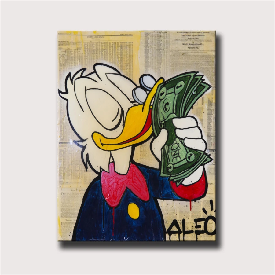 Alec Monopolys Scrooge HD настенная живопись холст с печатью постера декоративная для офиса