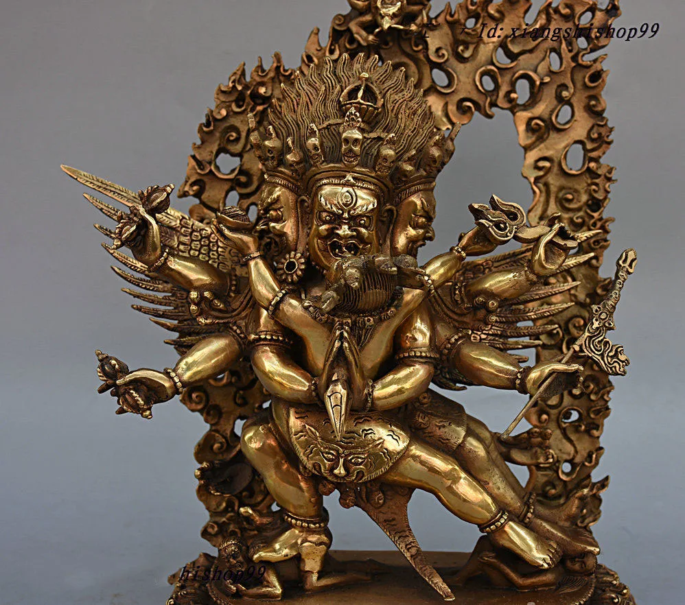 Рождественская тибетская буддистская медная статуя Будды Vajrakilaya Vajragilaya Dorje Purpa на
