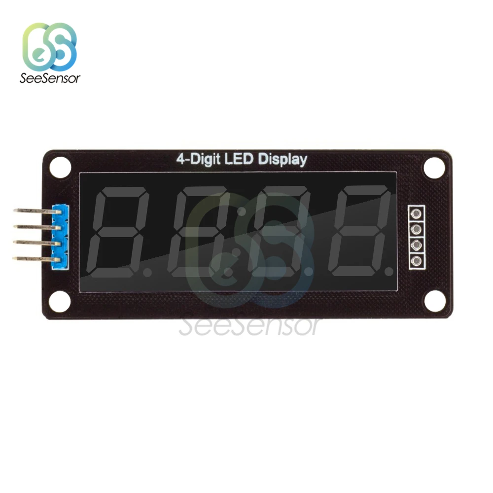 TM1637 0.56 Inch Digital Clock LED Display Tube 4 Digit Decimal 7 Segments Double Dots Module Blue 0.56&quot | Дом и сад