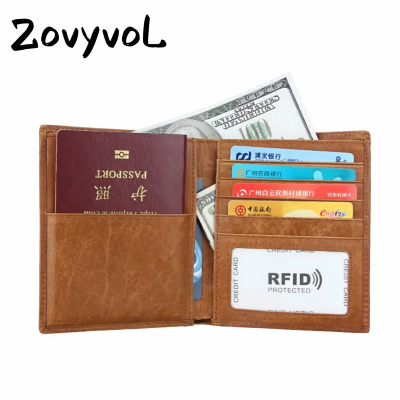 Женская и Мужская Обложка для паспорта ZOVYVOL из натуральной кожи документов ID