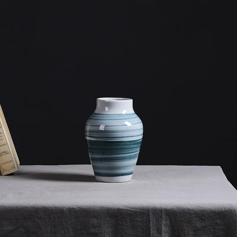 Современная керамическая ваза украшение простая ручная роспись гостиная Xuan Guan